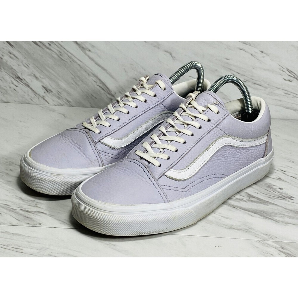 Vans Unisex Lavender Vegan Leather Shoes women  size 8.5 mens size 7